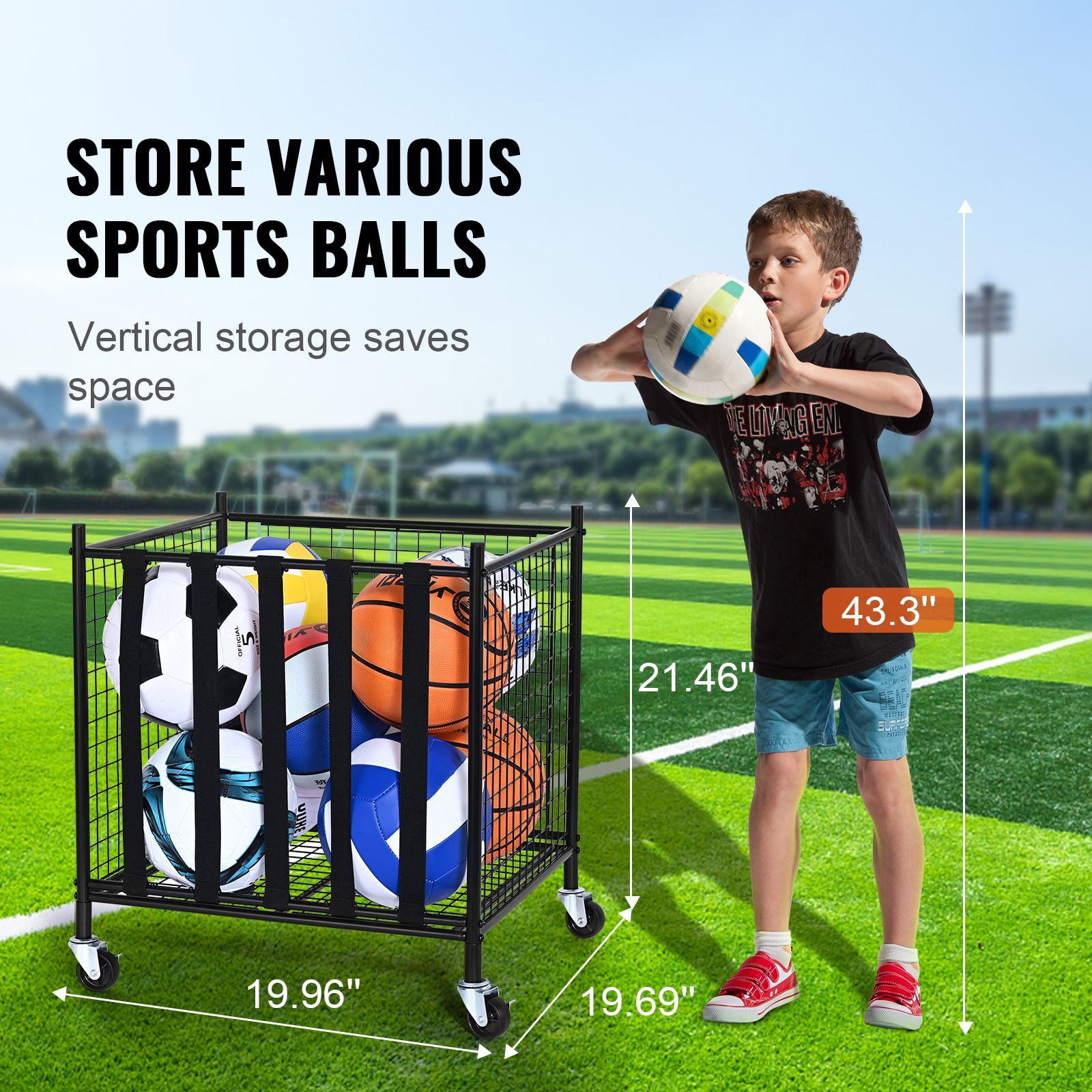 Wózek do przechowywania piłek  – Sports Equipment Cart recenzja i cena