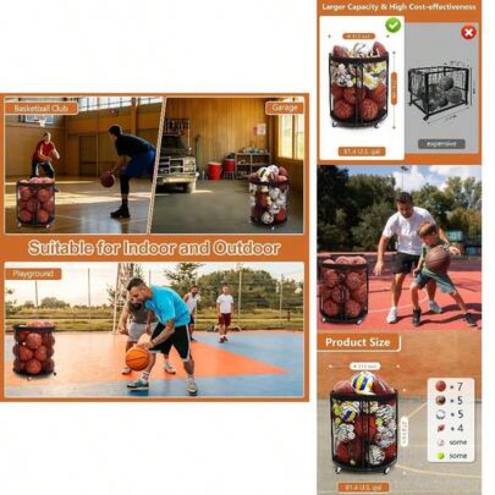 Wytrzymały wózek do przechowyw – Sports Equipment Cart recenzja i cena