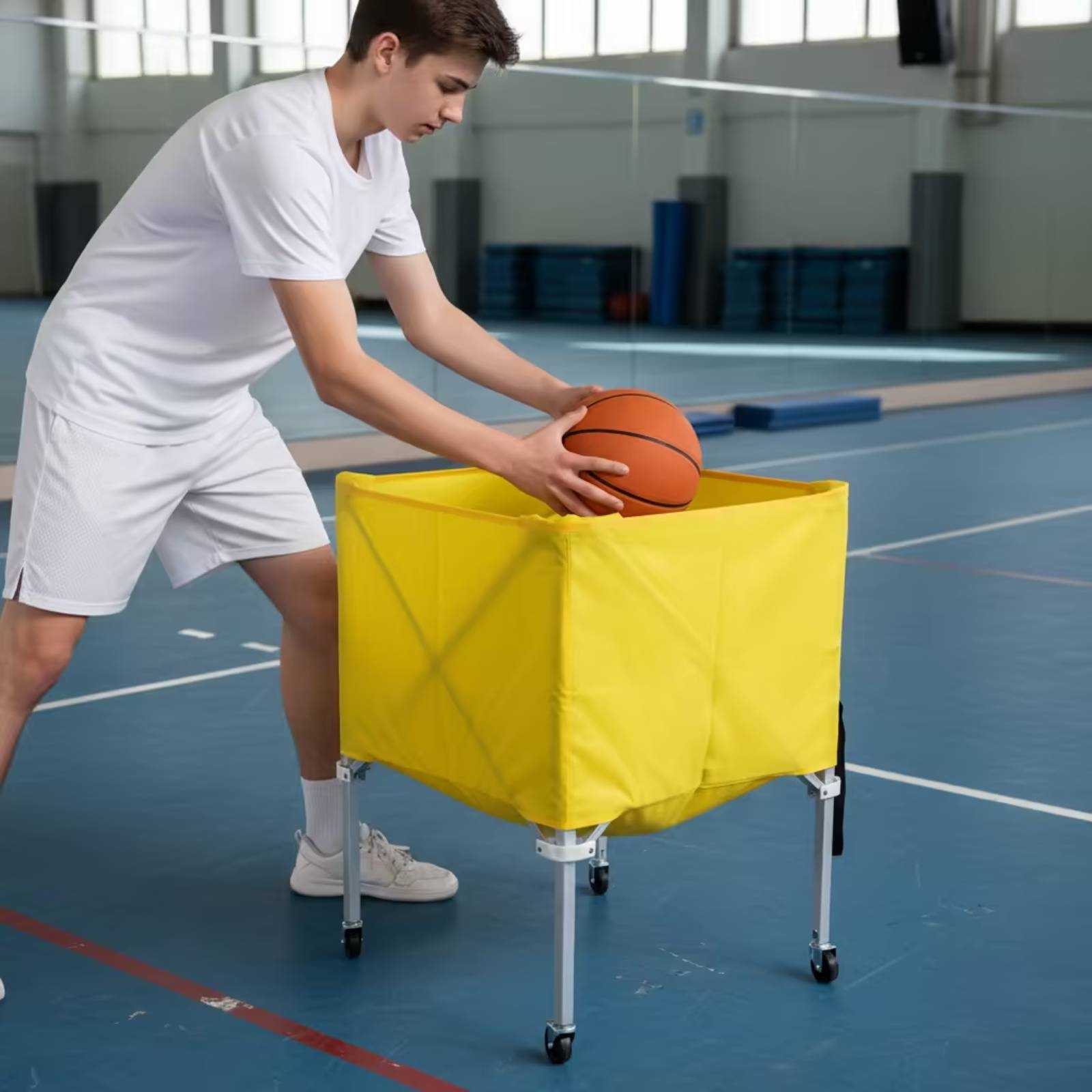 Składany wózek na piłki, lekki – Sports Equipment Cart recenzja i cena