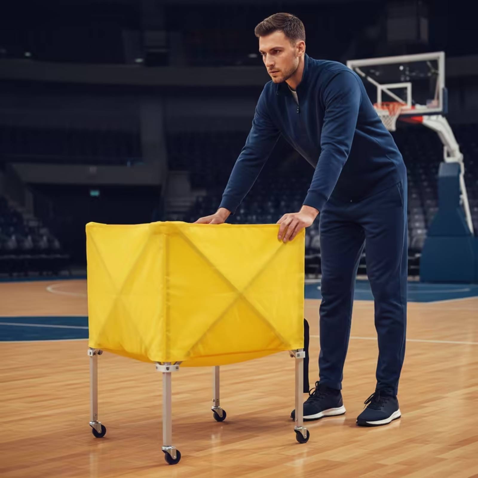 Składany wózek na piłki, lekki – Sports Equipment Cart recenzja i cena